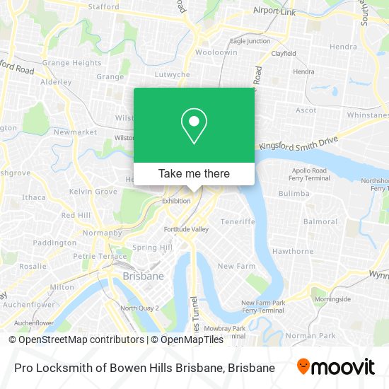 Pro Locksmith of Bowen Hills Brisbane map