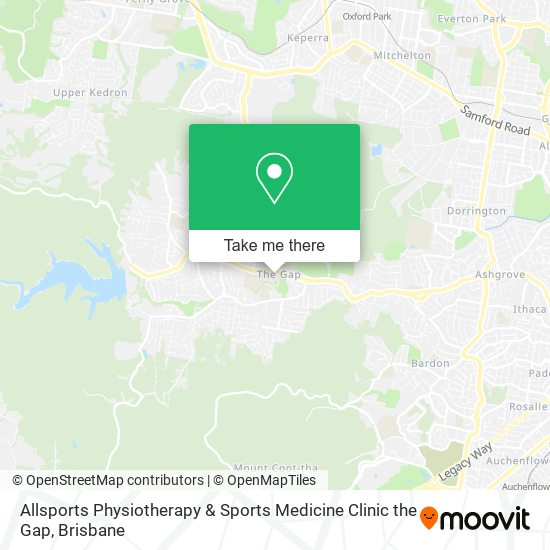 Allsports Physiotherapy & Sports Medicine Clinic the Gap map