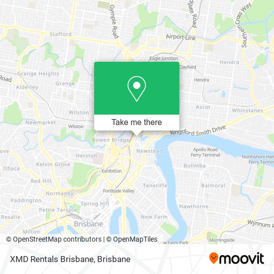 XMD Rentals Brisbane map