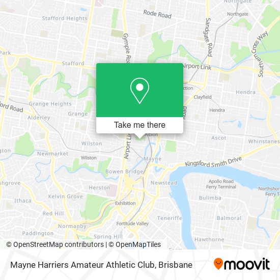 Mayne Harriers Amateur Athletic Club map