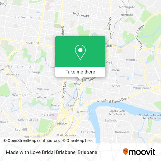 Made with Love Bridal Brisbane map