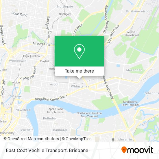 East Coat Vechile Transport map
