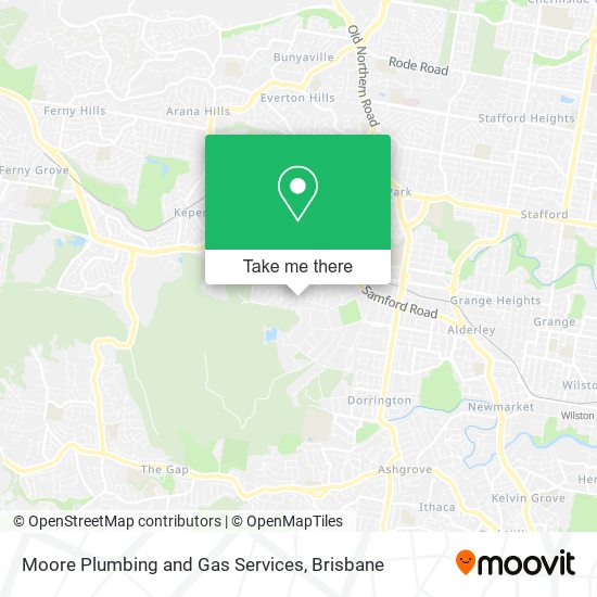 Moore Plumbing and Gas Services map