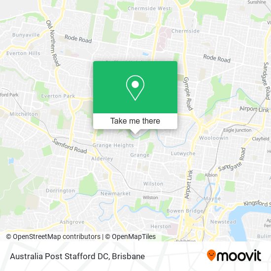 Australia Post Stafford DC map