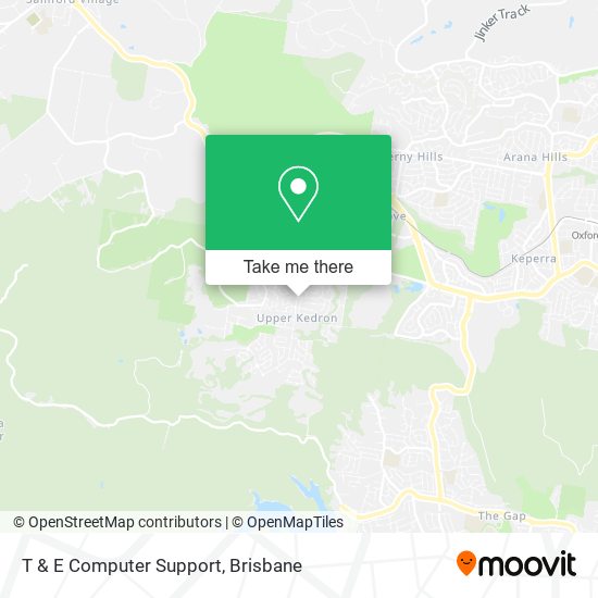 T & E Computer Support map