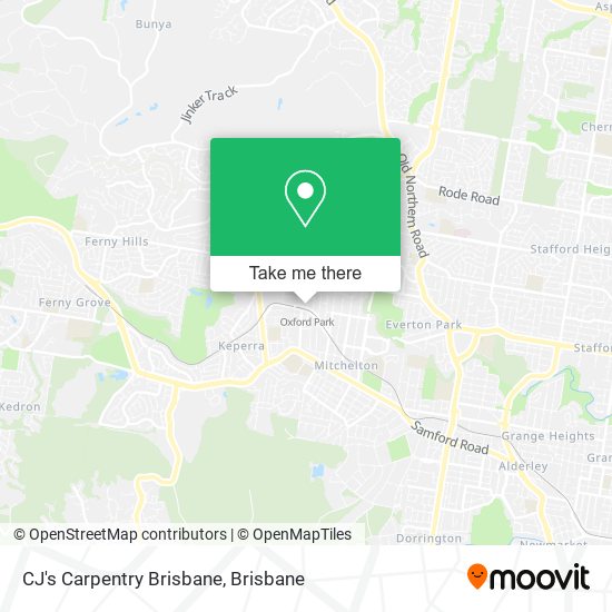 CJ's Carpentry Brisbane map