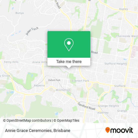 Annie Grace Ceremonies map