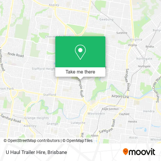 U Haul Trailer Hire map