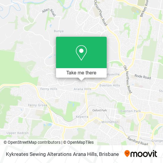 Kykreates Sewing Alterations Arana Hills map