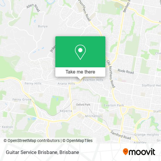 Mapa Guitar Service Brisbane