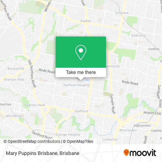 Mary Puppins Brisbane map