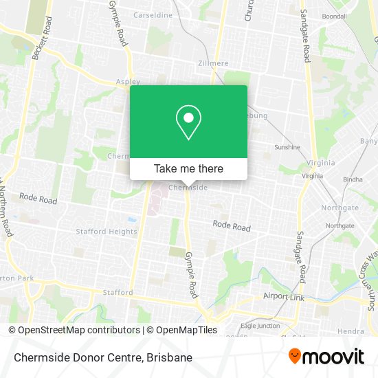 Chermside Donor Centre map