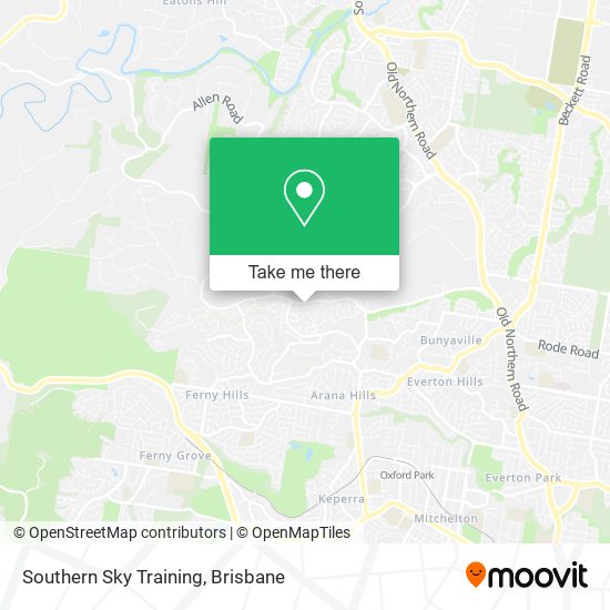 Southern Sky Training map