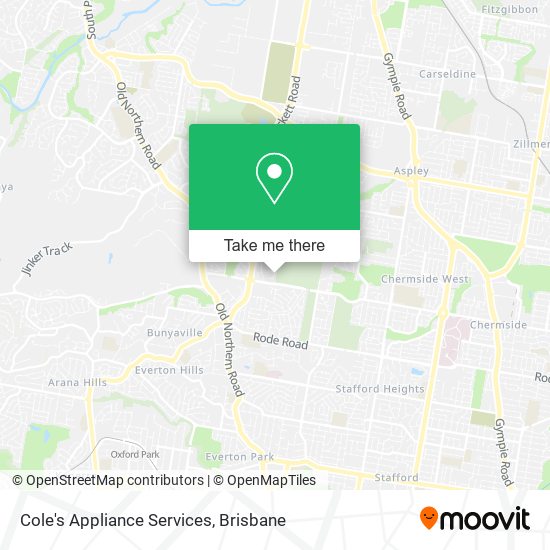 Cole's Appliance Services map