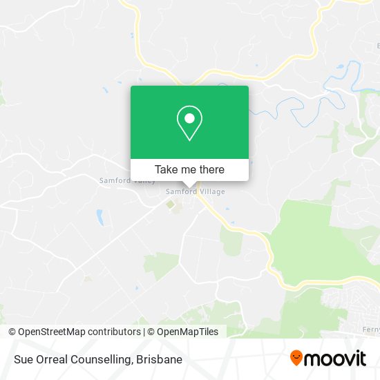 Sue Orreal Counselling map