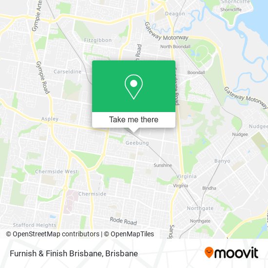 Furnish & Finish Brisbane map