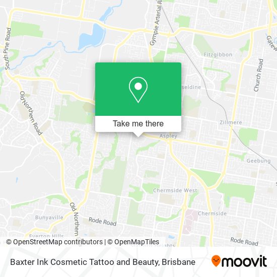 Baxter Ink Cosmetic Tattoo and Beauty map