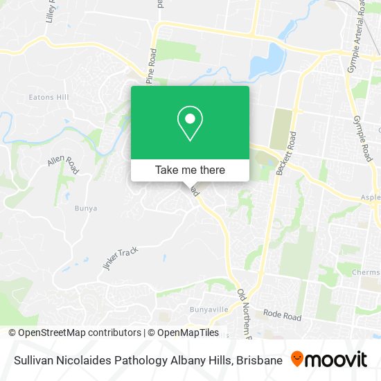 Sullivan Nicolaides Pathology Albany Hills map
