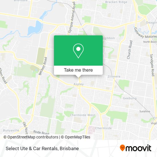 Select Ute & Car Rentals map