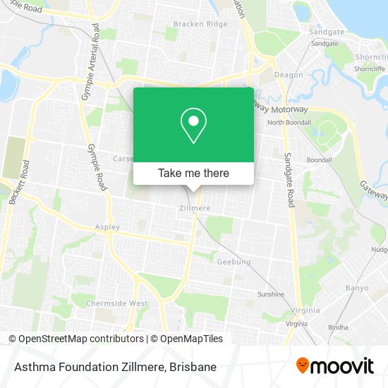 Asthma Foundation Zillmere map