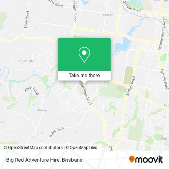 Big Red Adventure Hire map