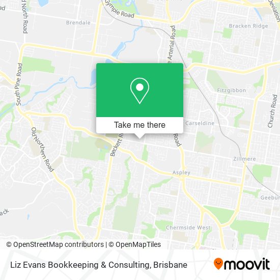 Liz Evans Bookkeeping & Consulting map