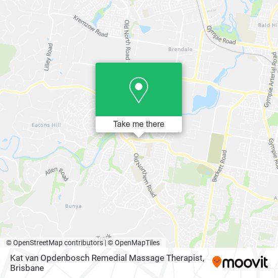 Kat van Opdenbosch Remedial Massage Therapist map