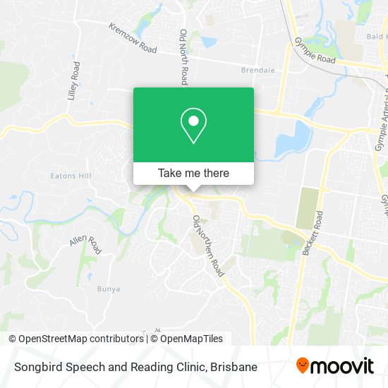 Songbird Speech and Reading Clinic map