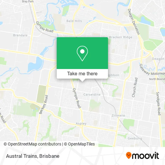 Austral Trains map