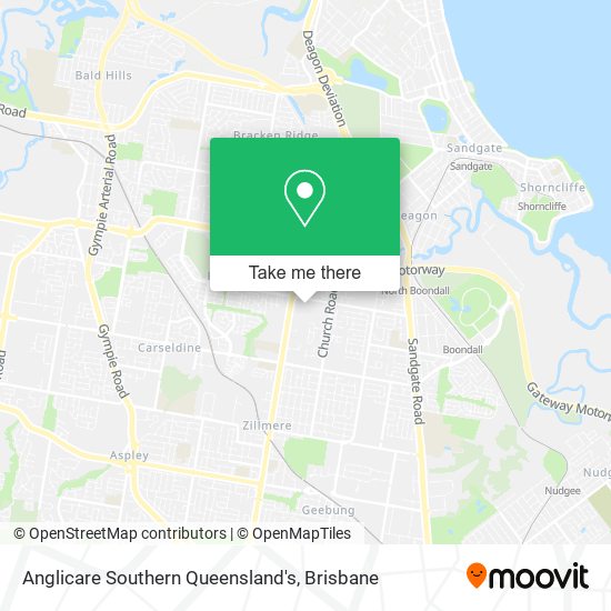 Anglicare Southern Queensland's map