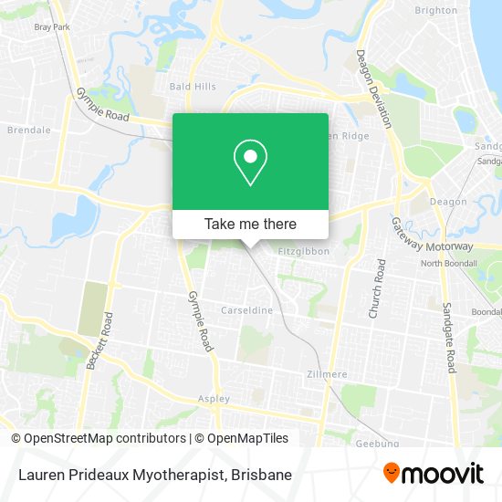 Lauren Prideaux Myotherapist map