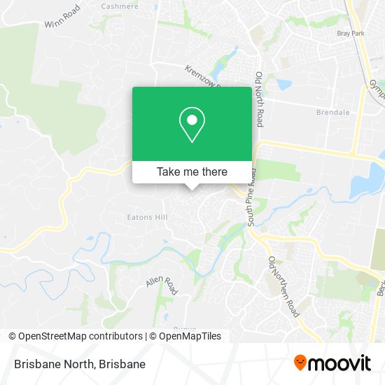 Mapa Brisbane North