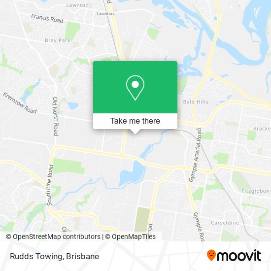 Rudds Towing map