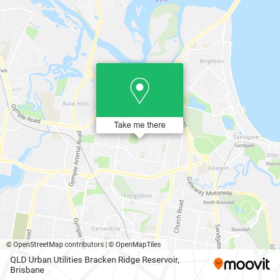 QLD Urban Utilities Bracken Ridge Reservoir map