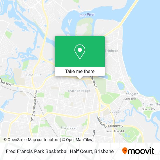Fred Francis Park Basketball Half Court map