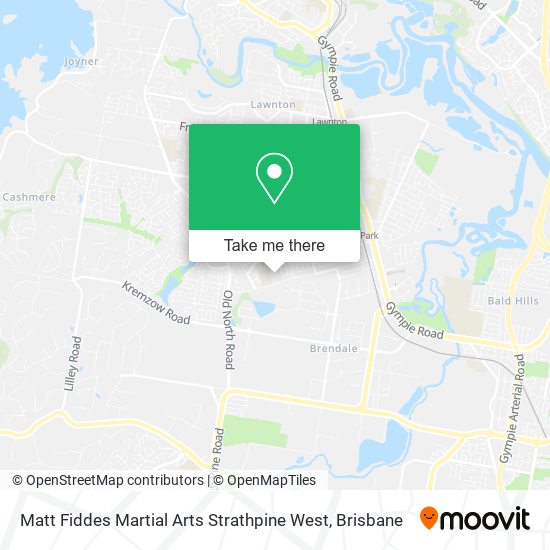 Matt Fiddes Martial Arts Strathpine West map