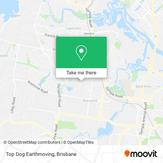 Top Dog Earthmoving map