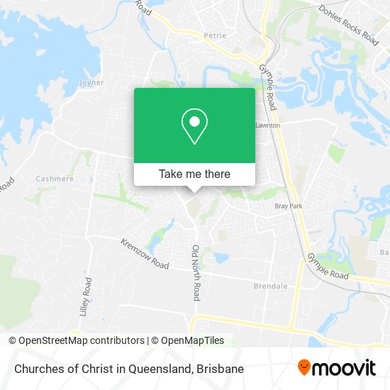 Churches of Christ in Queensland map