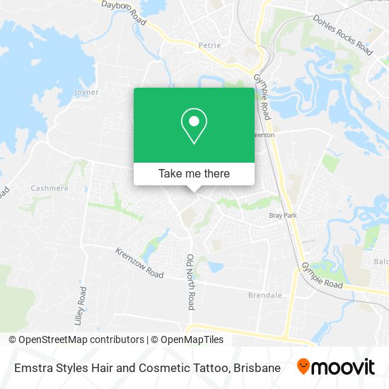 Emstra Styles Hair and Cosmetic Tattoo map