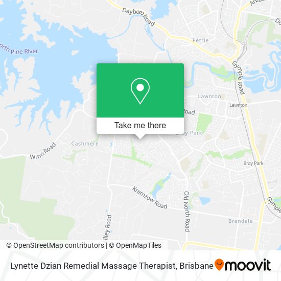 Lynette Dzian Remedial Massage Therapist map