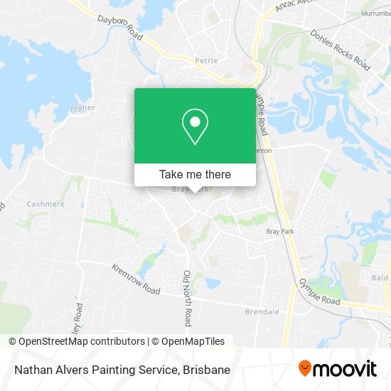 Nathan Alvers Painting Service map