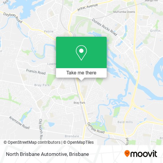 North Brisbane Automotive map