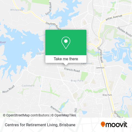 Centres for Retirement Living map