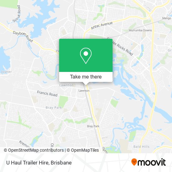 U Haul Trailer Hire map