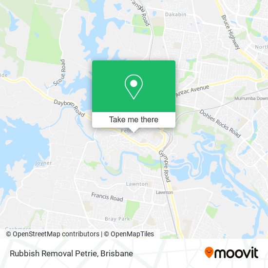 Rubbish Removal Petrie map