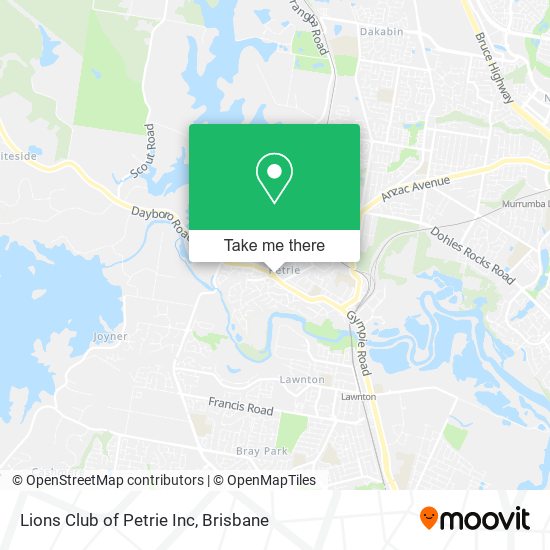 Lions Club of Petrie Inc map