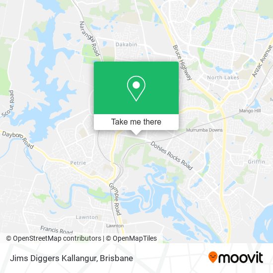 Jims Diggers Kallangur map