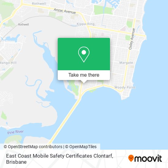 Mapa East Coast Mobile Safety Certificates Clontarf