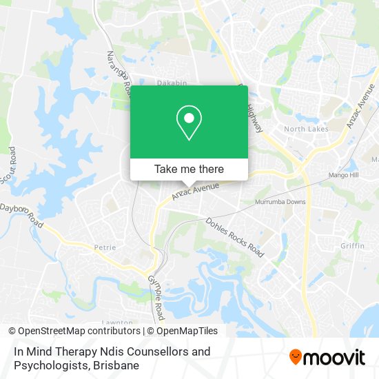 In Mind Therapy Ndis Counsellors and Psychologists map