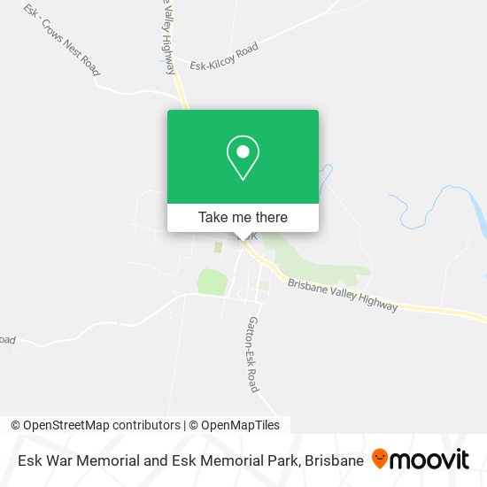 Esk War Memorial and Esk Memorial Park map